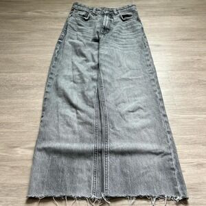 Grey Grunge Wide-Leg Baggy Faded Denim Jeans Y2K 24x27